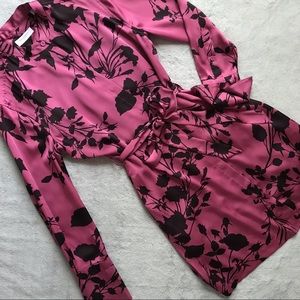 Equipment Roseabelle Floral Satin Shirtdress XS